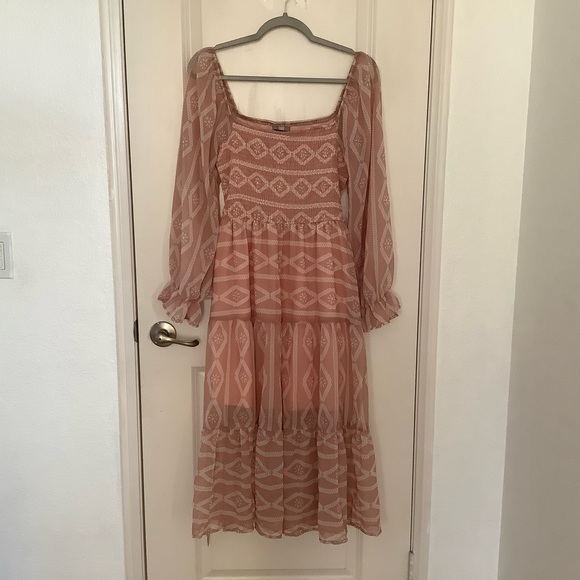 NWT New Simplee Appeal Dress long sleeve shoulder off Size Large - Picture 5 of 13